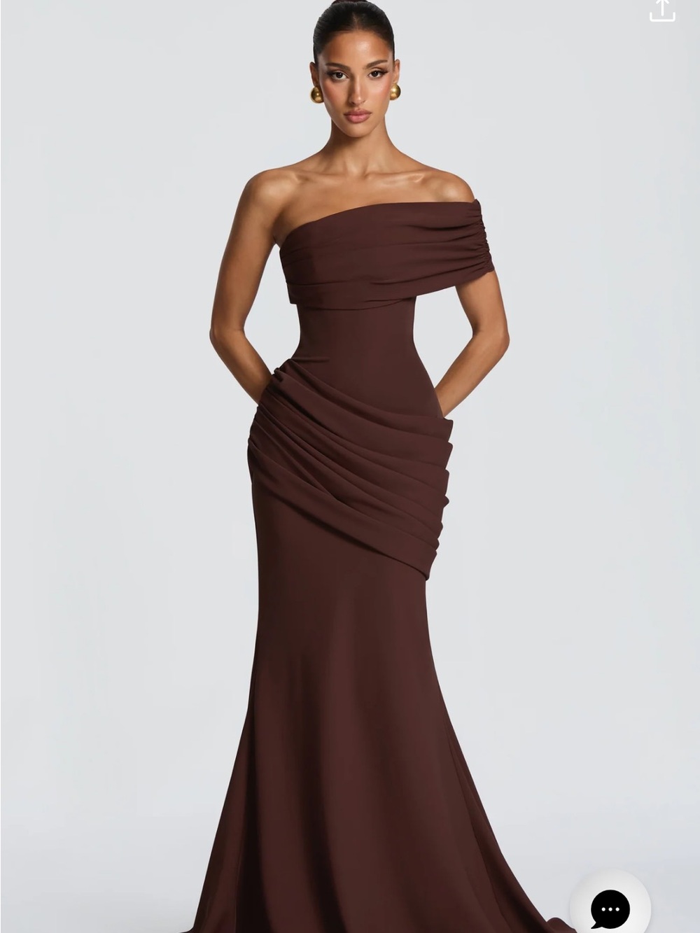 Babyboo Kasia Gown in Plum Brown Size Large
